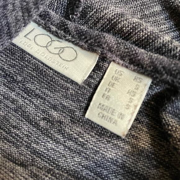 Logo by Lori Goldstein Top Cardigan Set Size XS Purple QVC Chiffon Hem - Picture 12 of 13